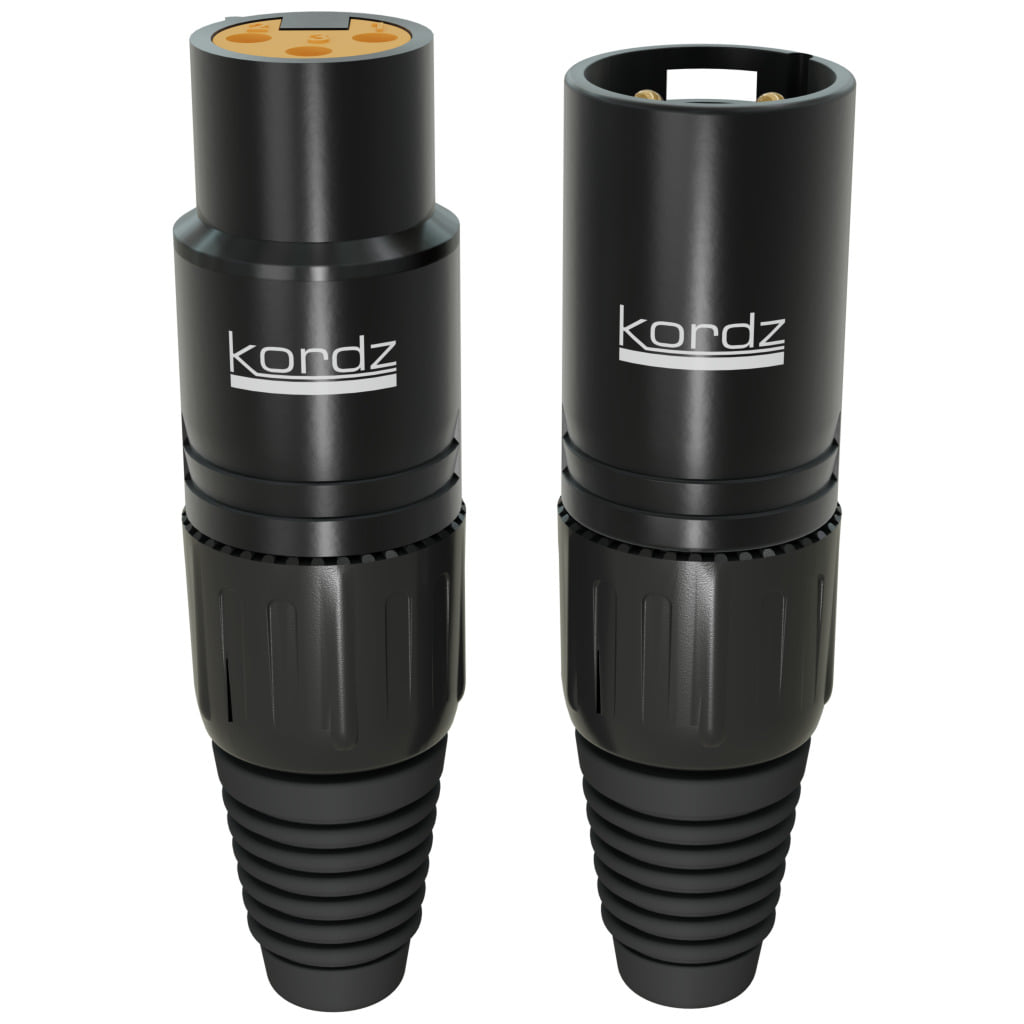 Kordz ONE XLR Connector 3-Pin M Plug 10-Pcs - Black