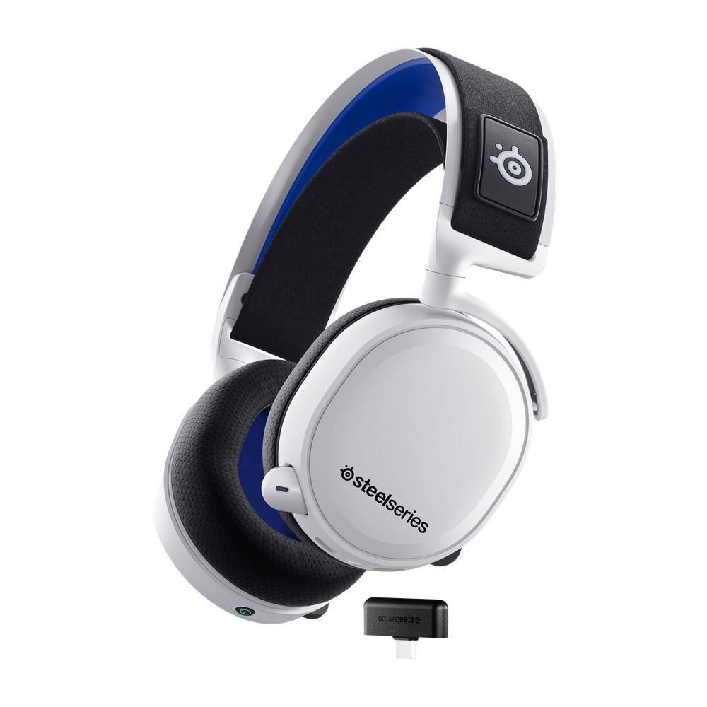 SteelSeries Arctis 7P+ Wireless - Multi-Platform USB-C Gaming Headset for PlayStation - White