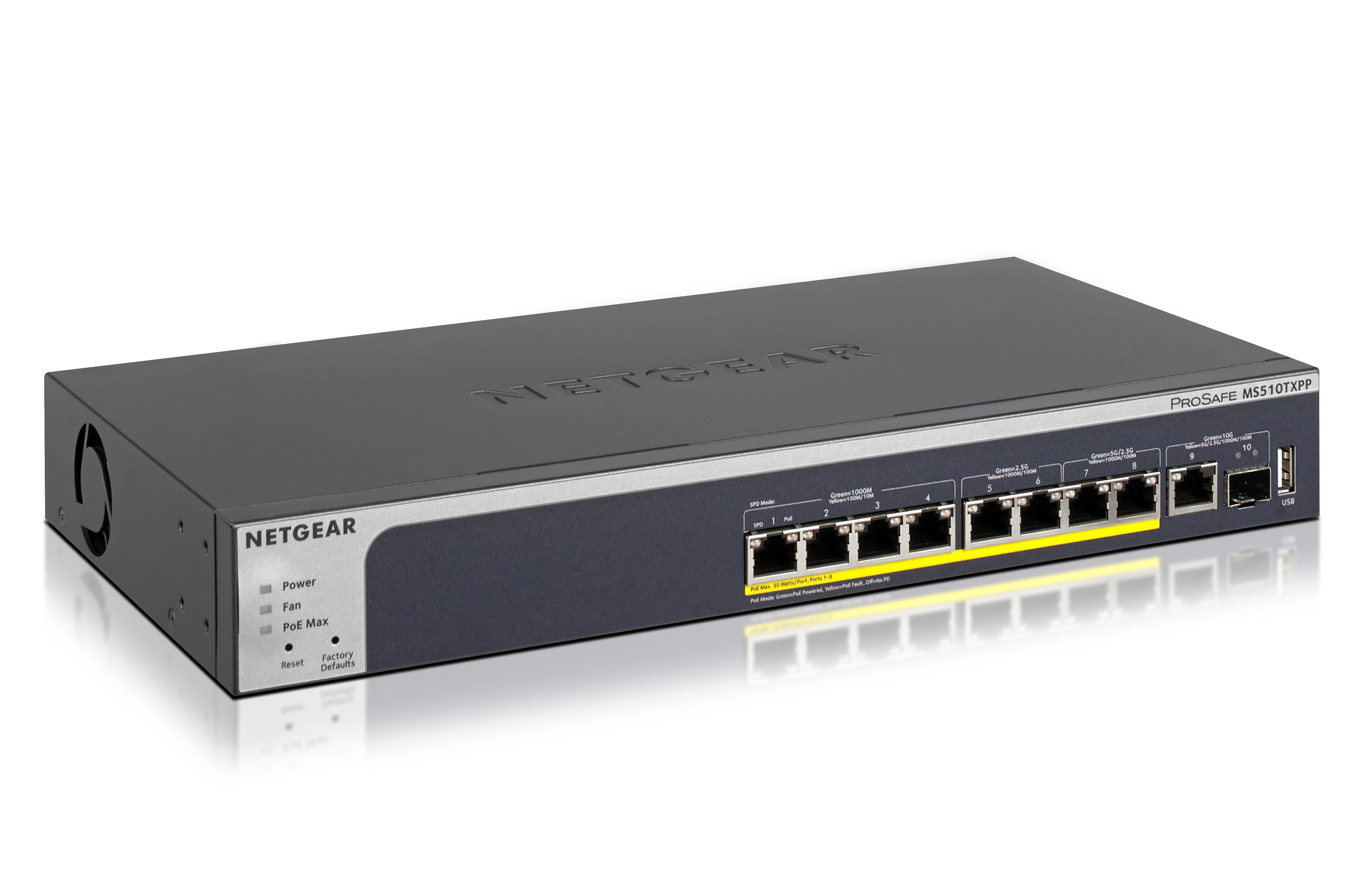 Netgear MS510TXPP Managed L2/L3/L4 Gigabit Ethernet (10/100/1000) Power over Ethernet (PoE) Grey