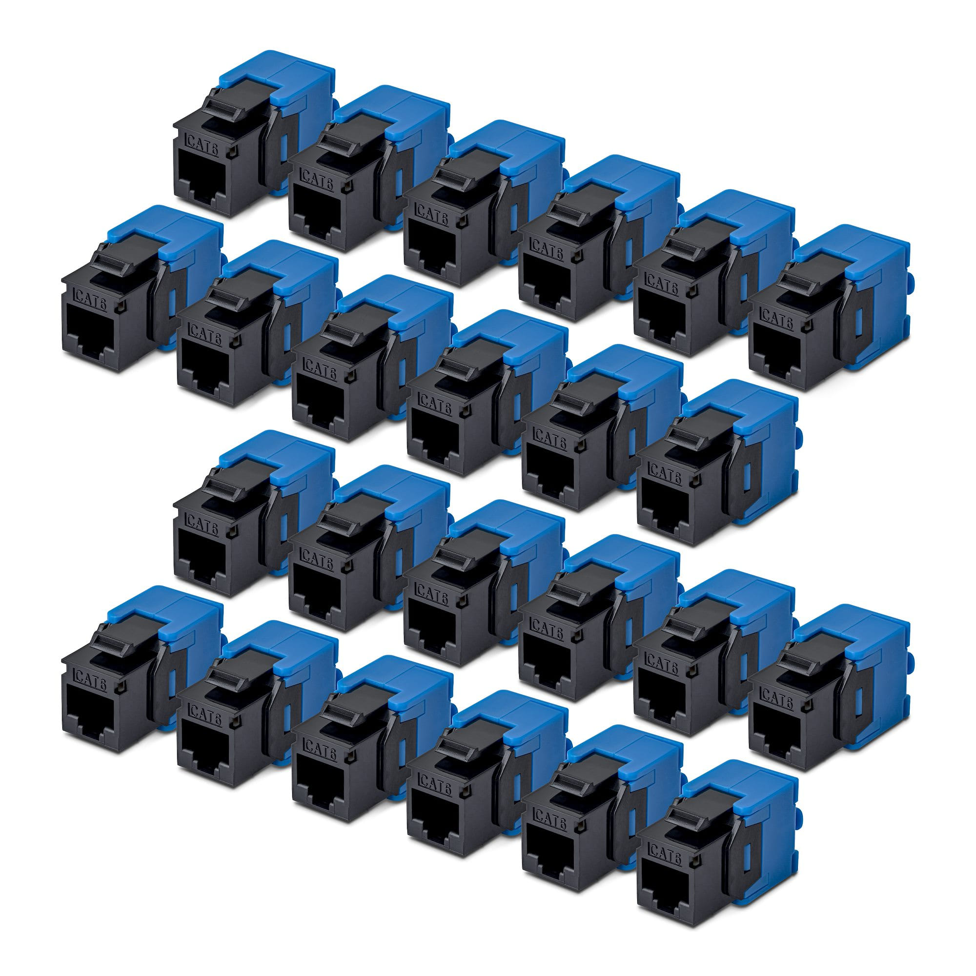 Startech Cat6 Keystone Jack 24-Pack 180-Deg Black