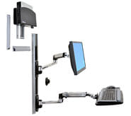 Ergotron LX Wall Mount System 27" Black, Silver