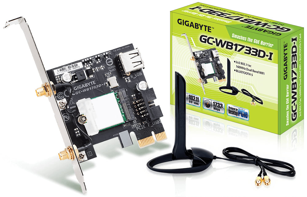 Gigabyte PCIe Expansion Card Wi-Fi + Bluetooth 5