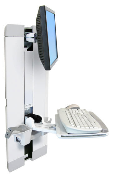 Ergotron StyleView Vertical Lift, Patient Room 24" White