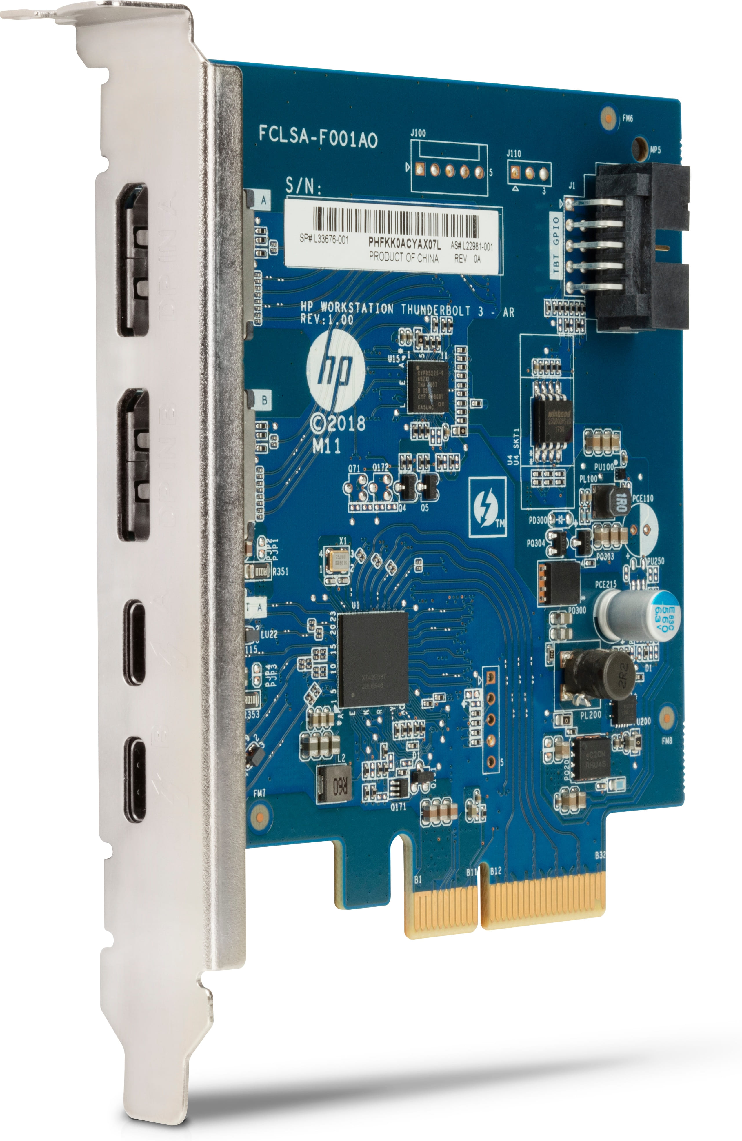 HP Dual Port Thunderbolt3 PCIe AIC For Z4/Z6/Z8