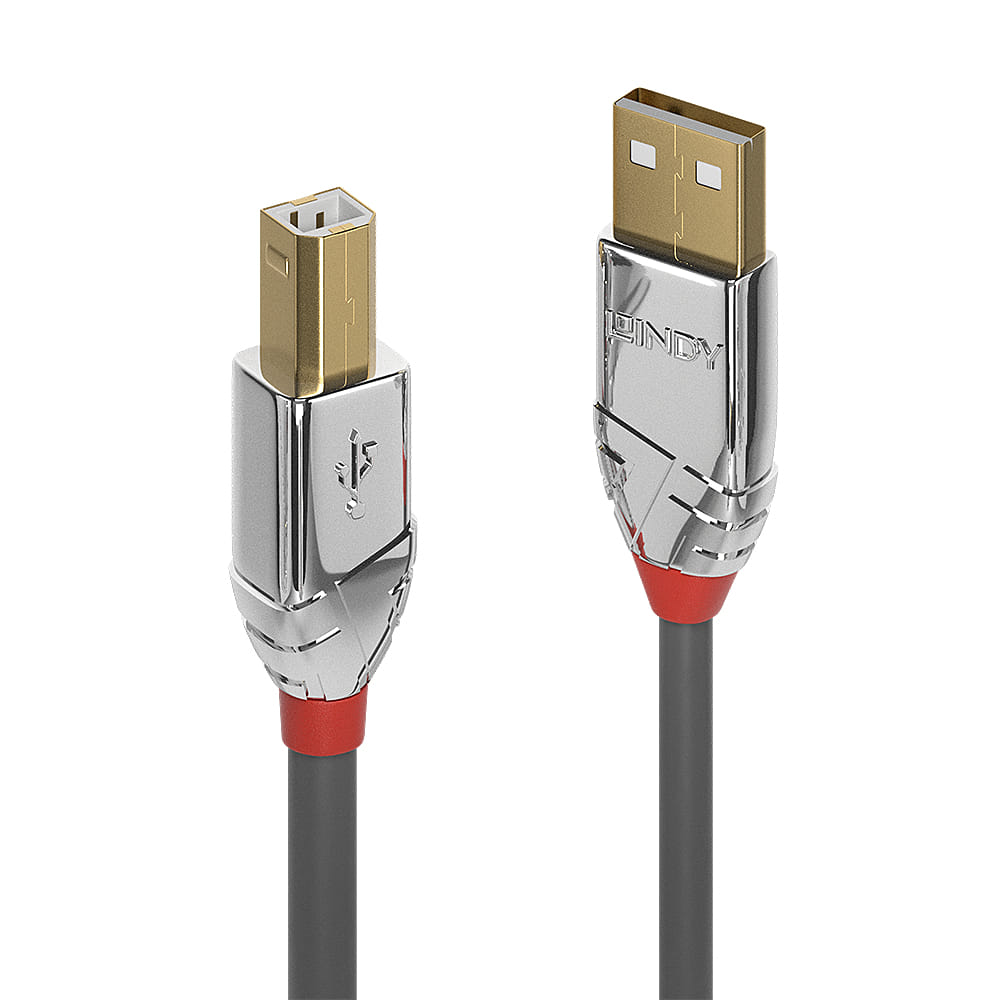 Lindy .5m USB2 A-B Cable Cromo Line Grey