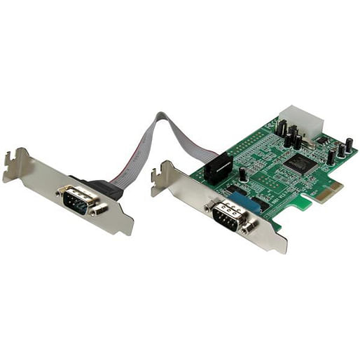 Startech 2-Port Low Profile PCI Express Serial Card with 16550 UART
