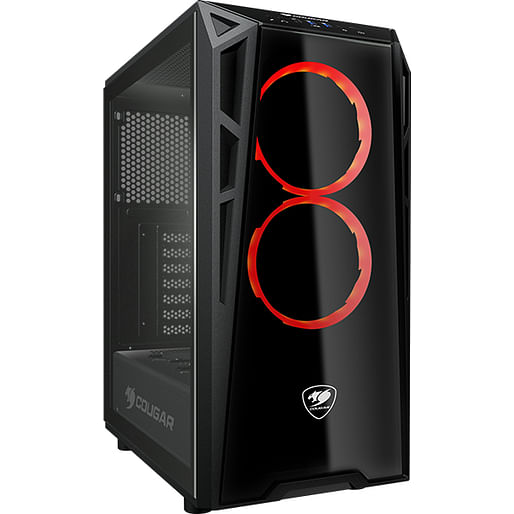 Turret ATX Red Fans TG Case TURRET