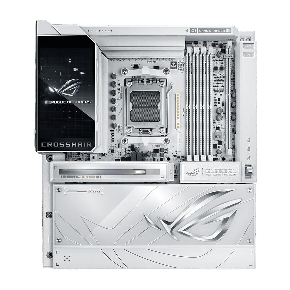 Asus ROG CROSSHAIR X870E GLACIAL AM5 E-ATX Motherboard