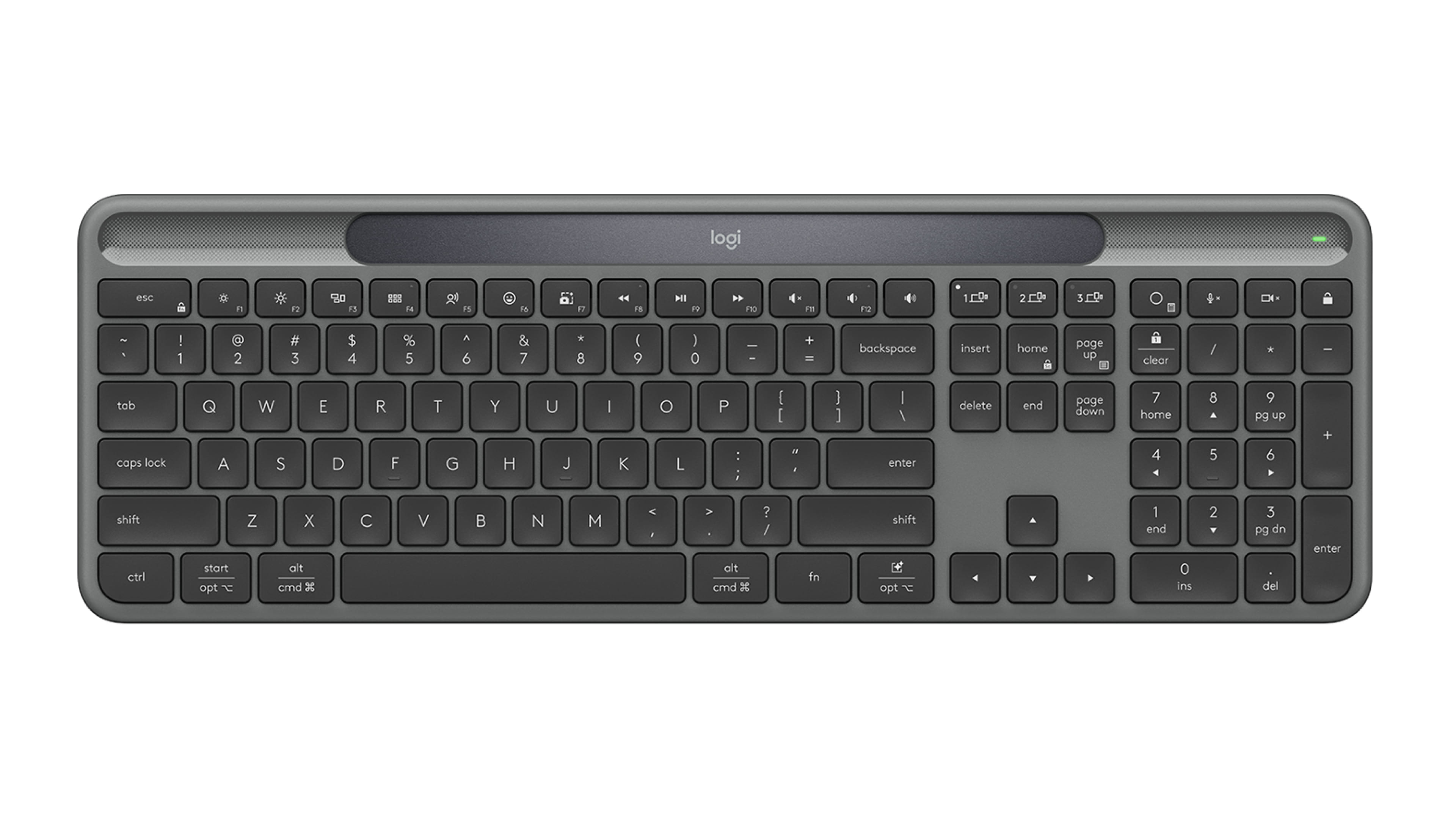 Logitech Signature Slim Solar+ Wireless Keyboard K980 - Graphite