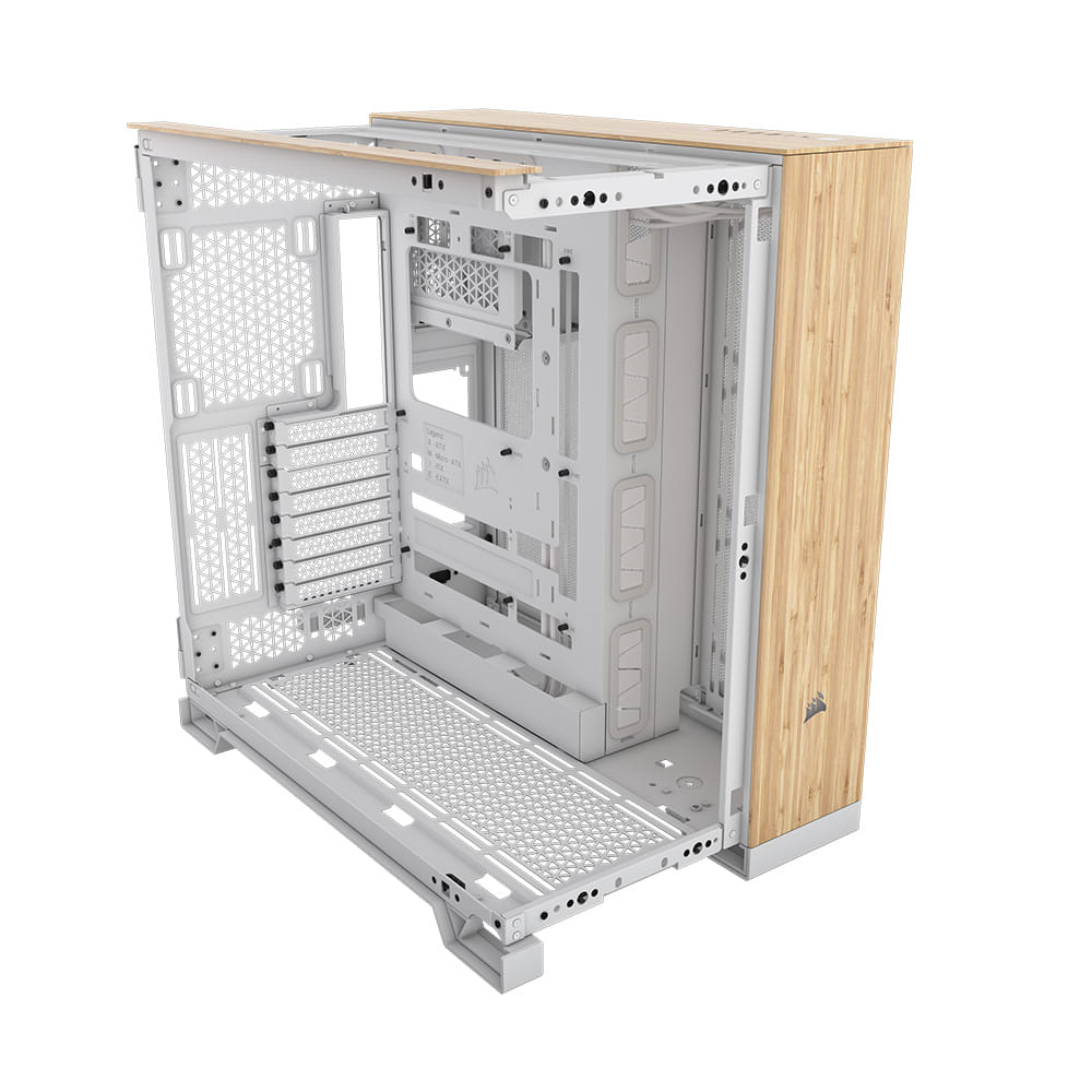Corsair 6500X Mid-Tower Case White/Bamboo Wood