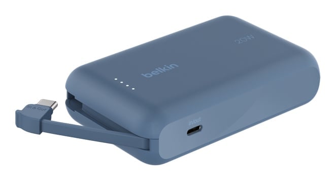 Belkin BoostCharge Power Bank 10K With Cable - Blue