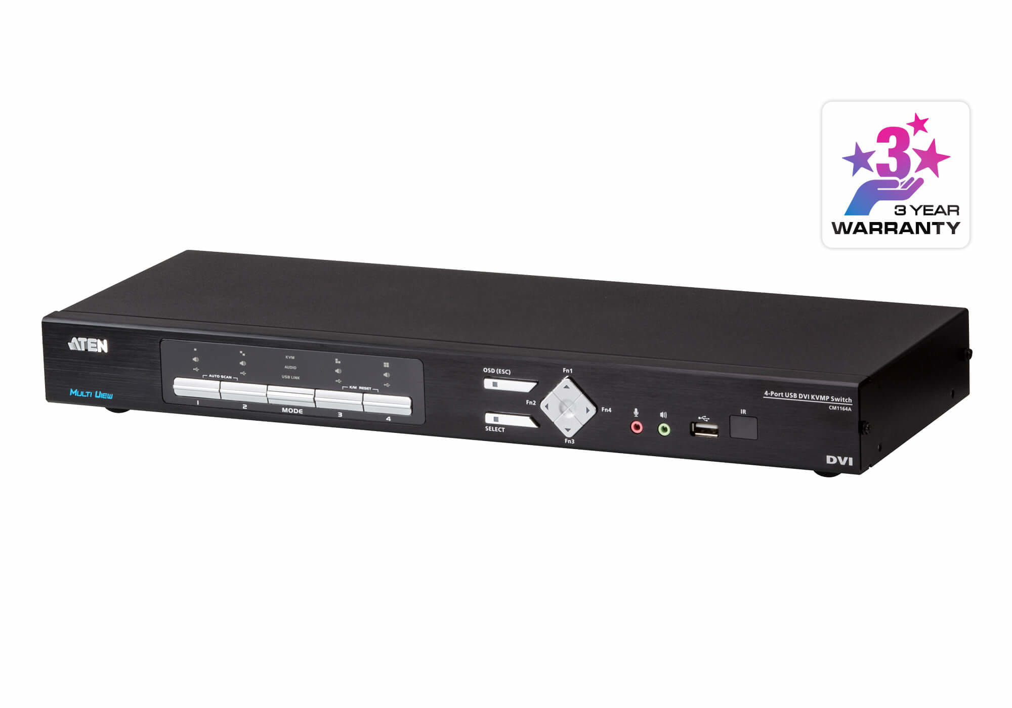 ATEN 4Port DVI Multi-View KVMP Switch