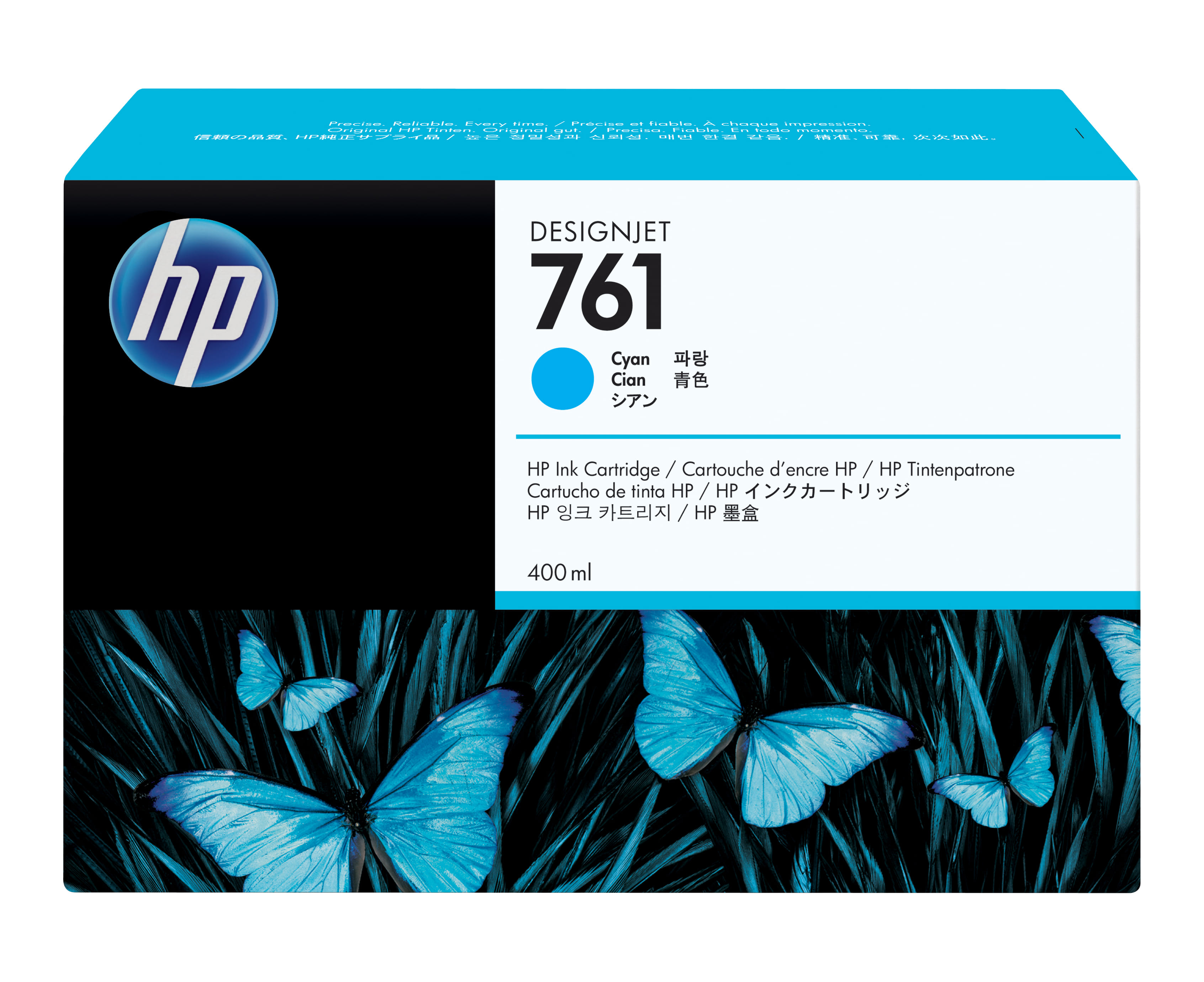 HP 761 400ml Original Ink Cartridge - Cyan