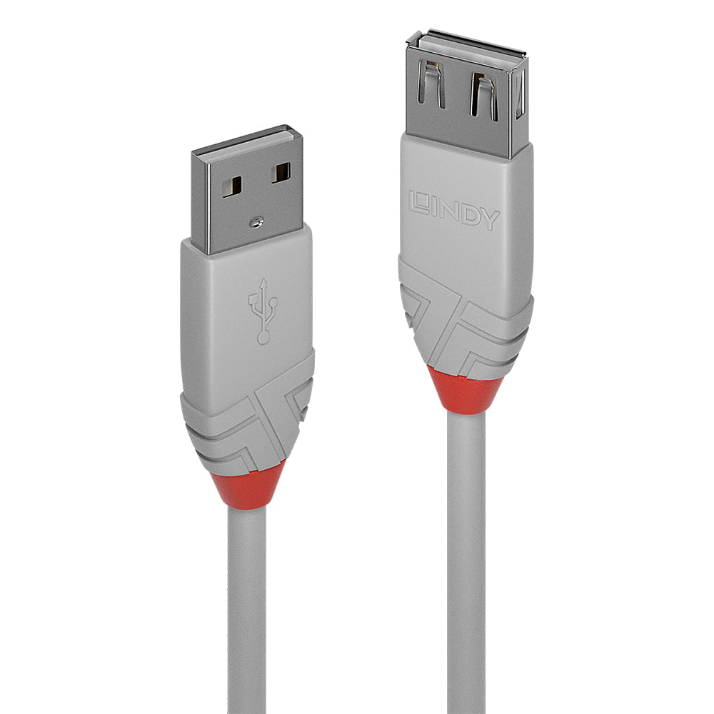 Lindy Anthra Line USB Cable 3m 2.0 A Grey