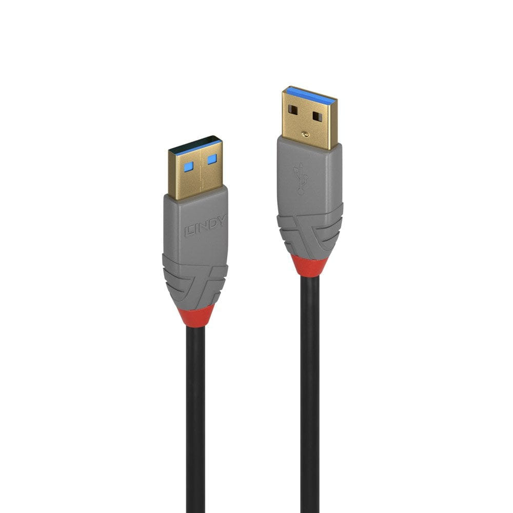 Lindy .5m USB3 A-A Cable Anthra Line Black