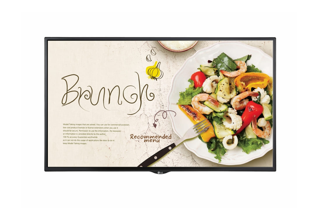 LG Signage Display Digital Signage Flat Panel 55" LCD Full HD Black Web OS