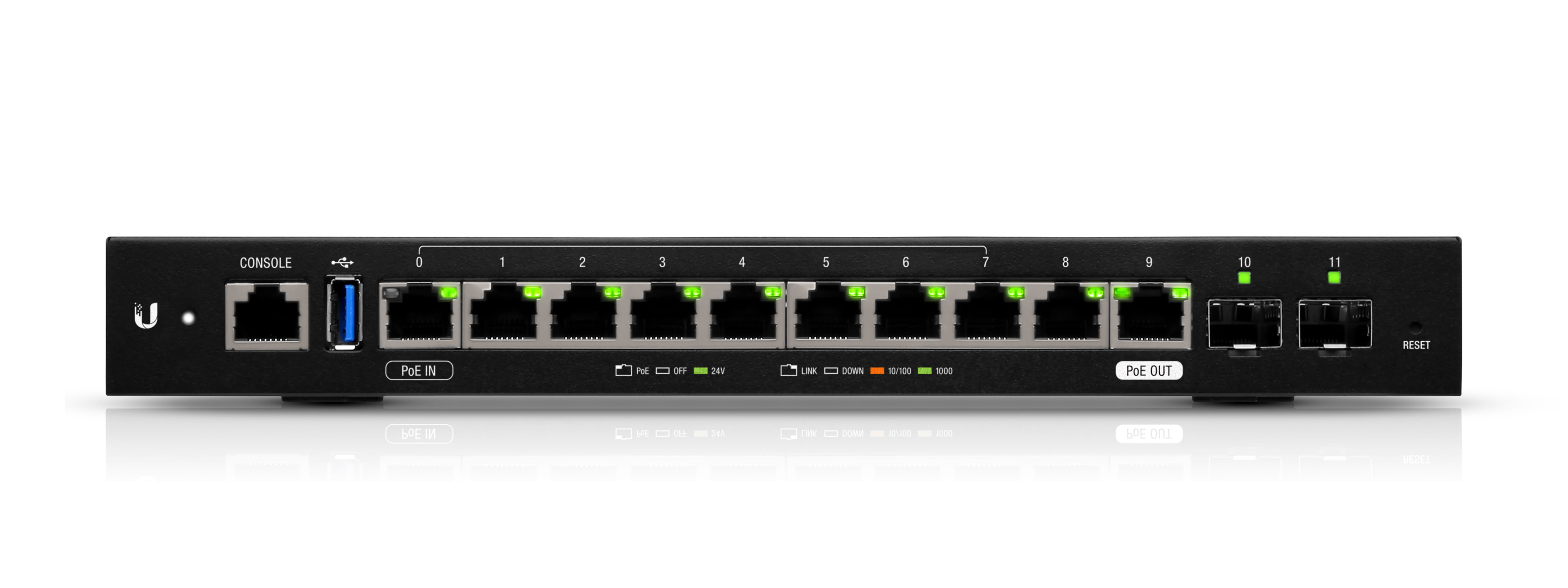 Ubiquiti ER12 EdgeRouter 10Port Gigabit PoE Router with 2 SFP Ports