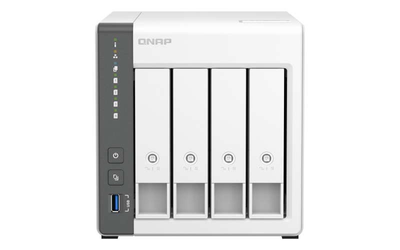 QNAP 4-Bay NAS No Disk Arm QC 2.0GHZ 4GB GBE