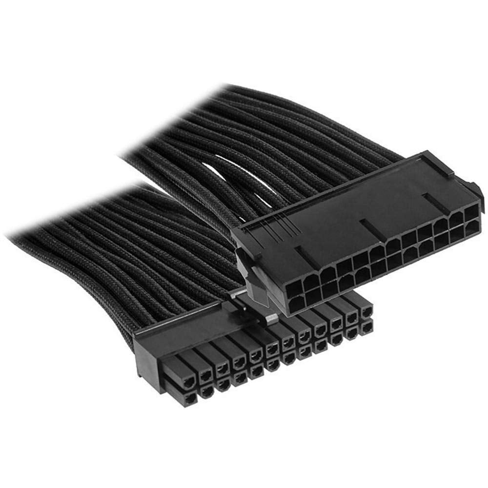 Bitfenix Sleeved 24 Pin 30CM ATX Extension Cable - Black