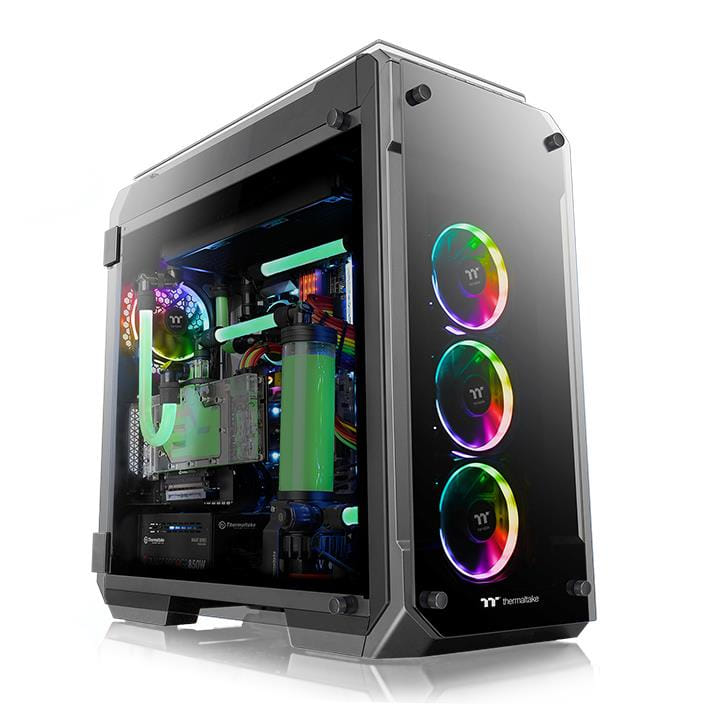Thermaltake View 71 Tempered Glass RGB Plus E-ATX Case - Black