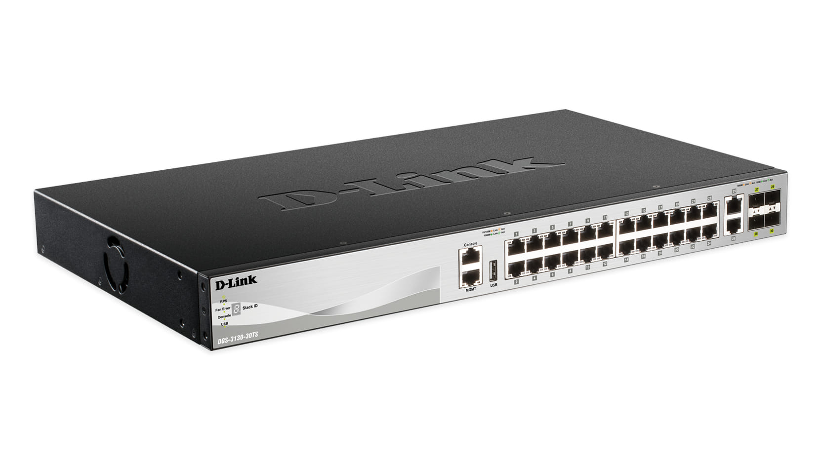 D-Link DGS-3130-30TS Network Switch Managed L3 Gigabit Ethernet (10/100/1000) Black, Gray