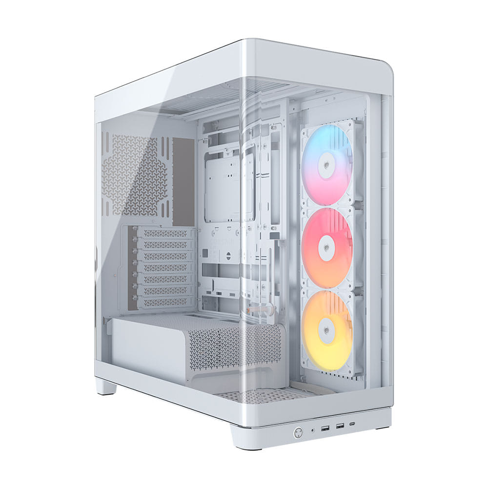 Corsair FRAME 4500X RS-R ARGB Panoramic Glass Mid-Tower ATX PC Case - White
