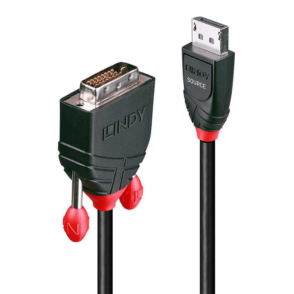 Lindy Video Cable 1m DVI-D DisplayPort Black