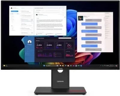 (Carton Damaged) Lenovo T27UD-40 27" Ultra Slim 4K IPS UHD Business Monitor with USB-C Docking Supporting 100W PD