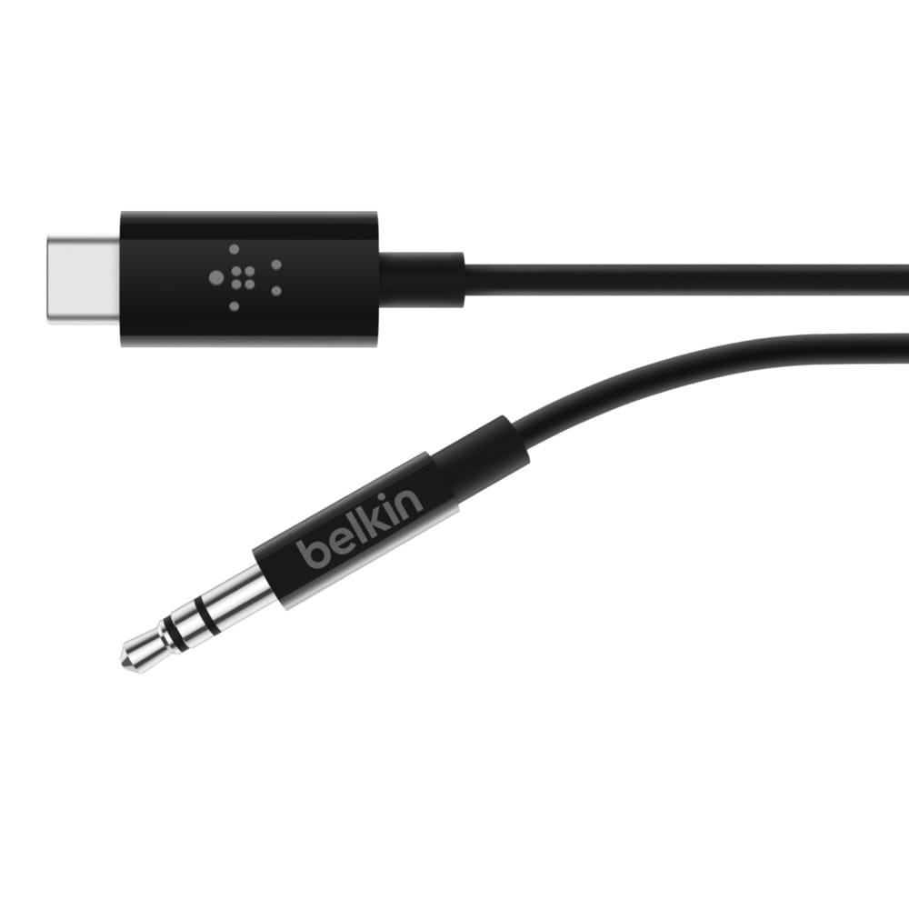 Belkin RockStar 3.5mm with USB-C Connector Audio Cable Black