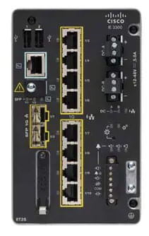 Cisco Catalyst IE3300 Rugged 8 GE Copper, 2 GE SFP Modular Switch