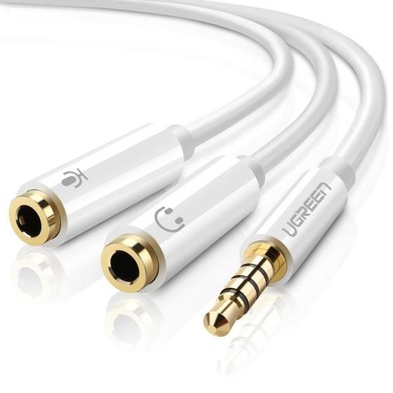 Ugreen 10789 audio Cable 0.15 m 3.5mm 2x3.5mm White