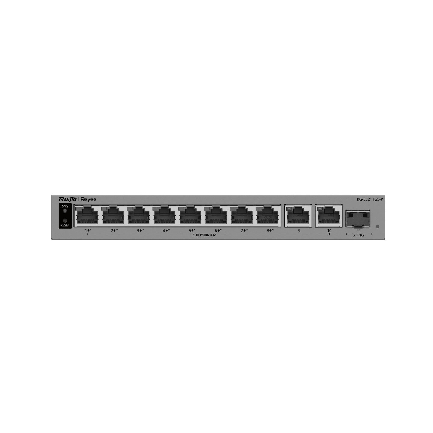 Ruijie 10Pt Gigabit Smart Cloud-Managed PoE Switch With 1-Port