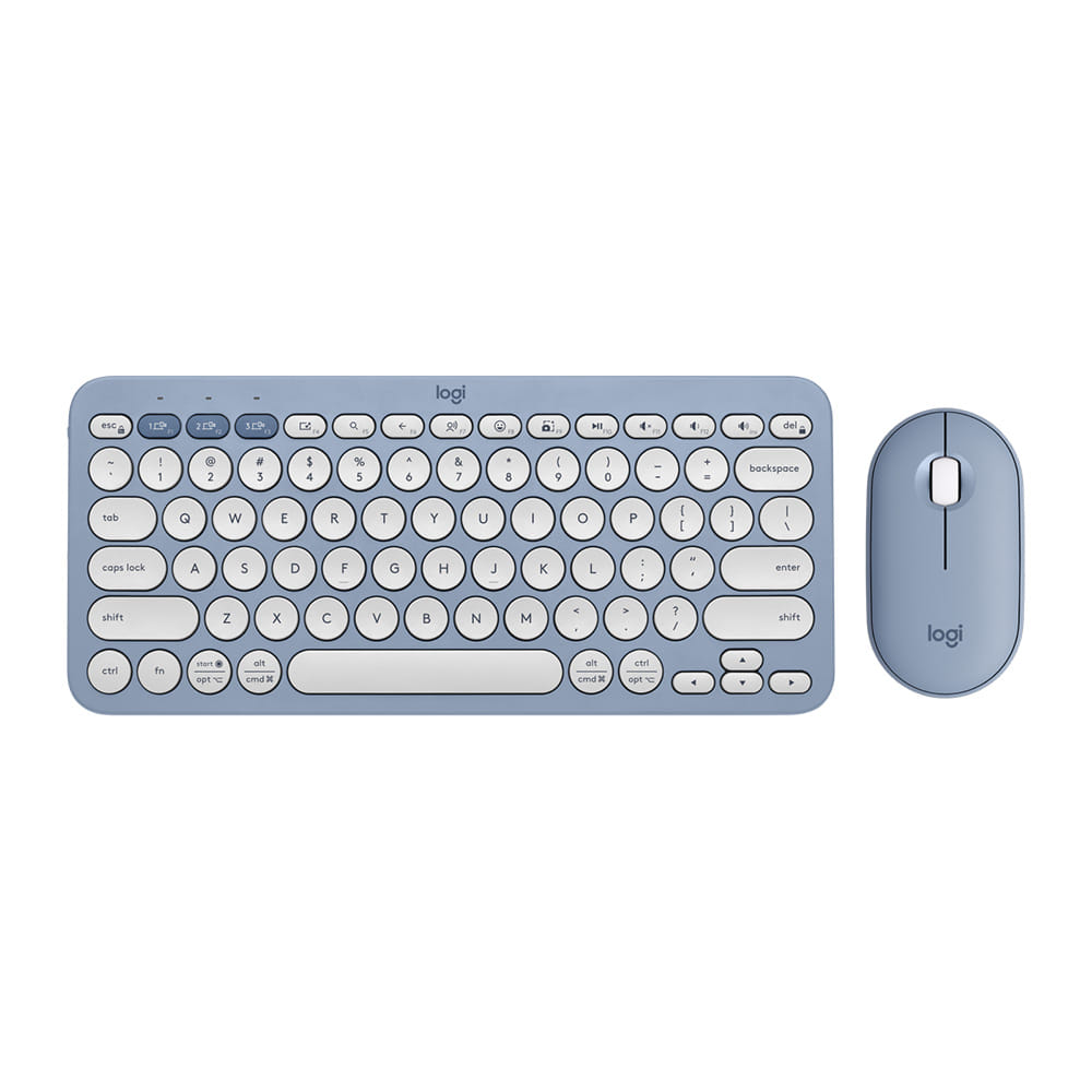 Logitech Pebble 2 Combo Wireless Keyboard Mouse - Blue