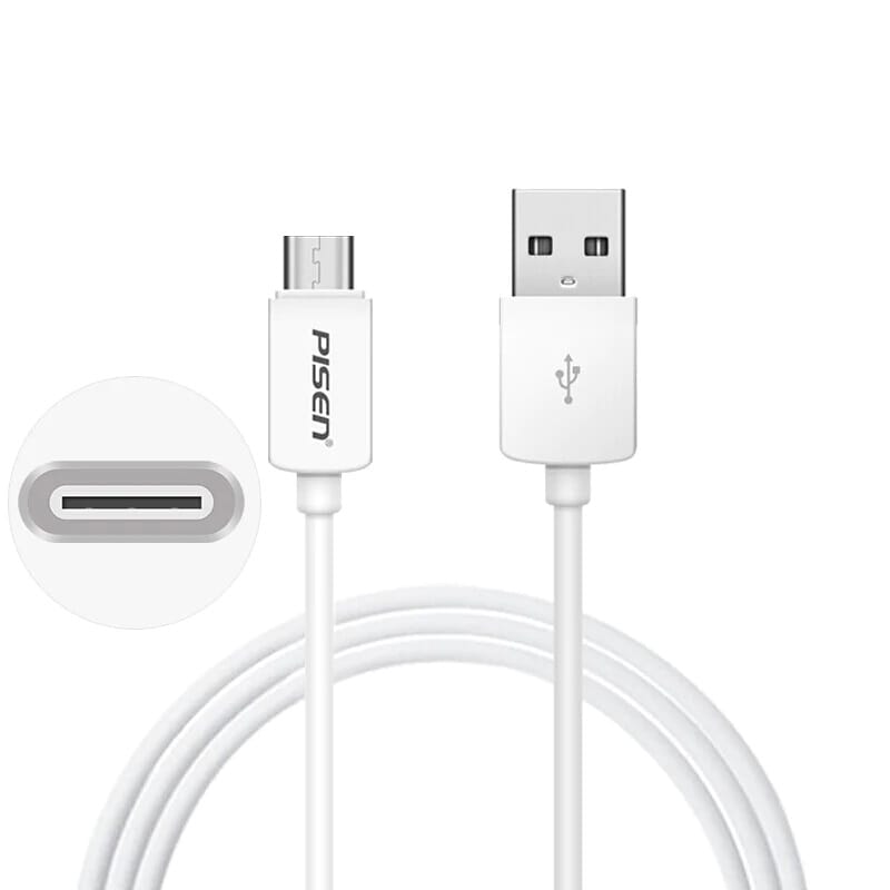 Pisen USB-C to USB-A Cable 1m - White