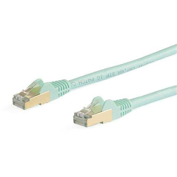 5m CAT6a Ethernet Cable - Aqua - Snagless RJ45 Connectors