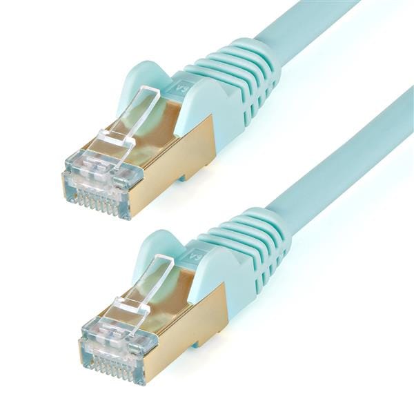 7.5 m CAT6a Cable - Aqua - Snagless RJ45 Connectors