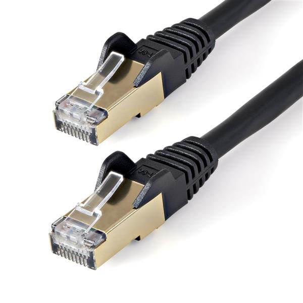 7.5 m CAT6a Cable - Black - Snagless RJ45 Connectors
