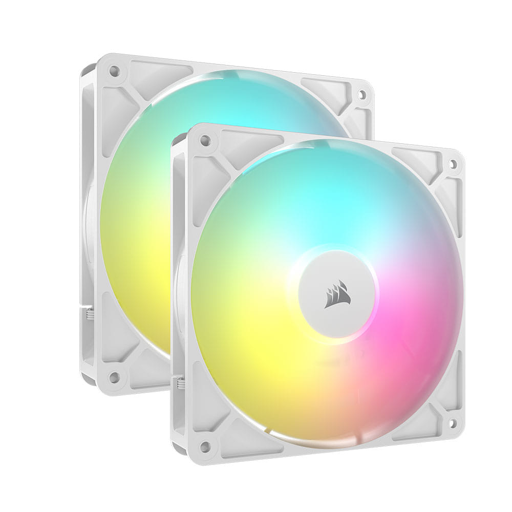 Corsair RS140 ARGB 140mm PWM Fan - White Dual-Pack