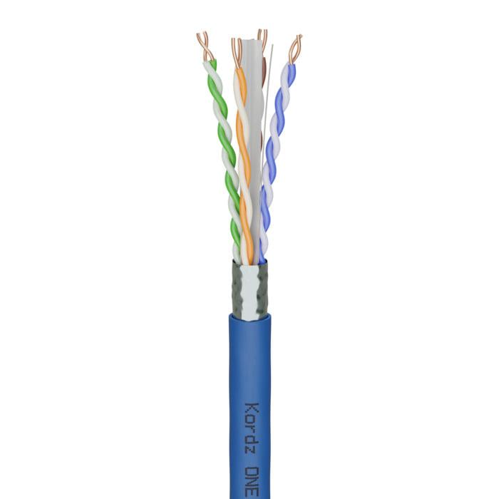 Kordz ONE CAT6A F/UTP Cable 305m Spool - Blue
