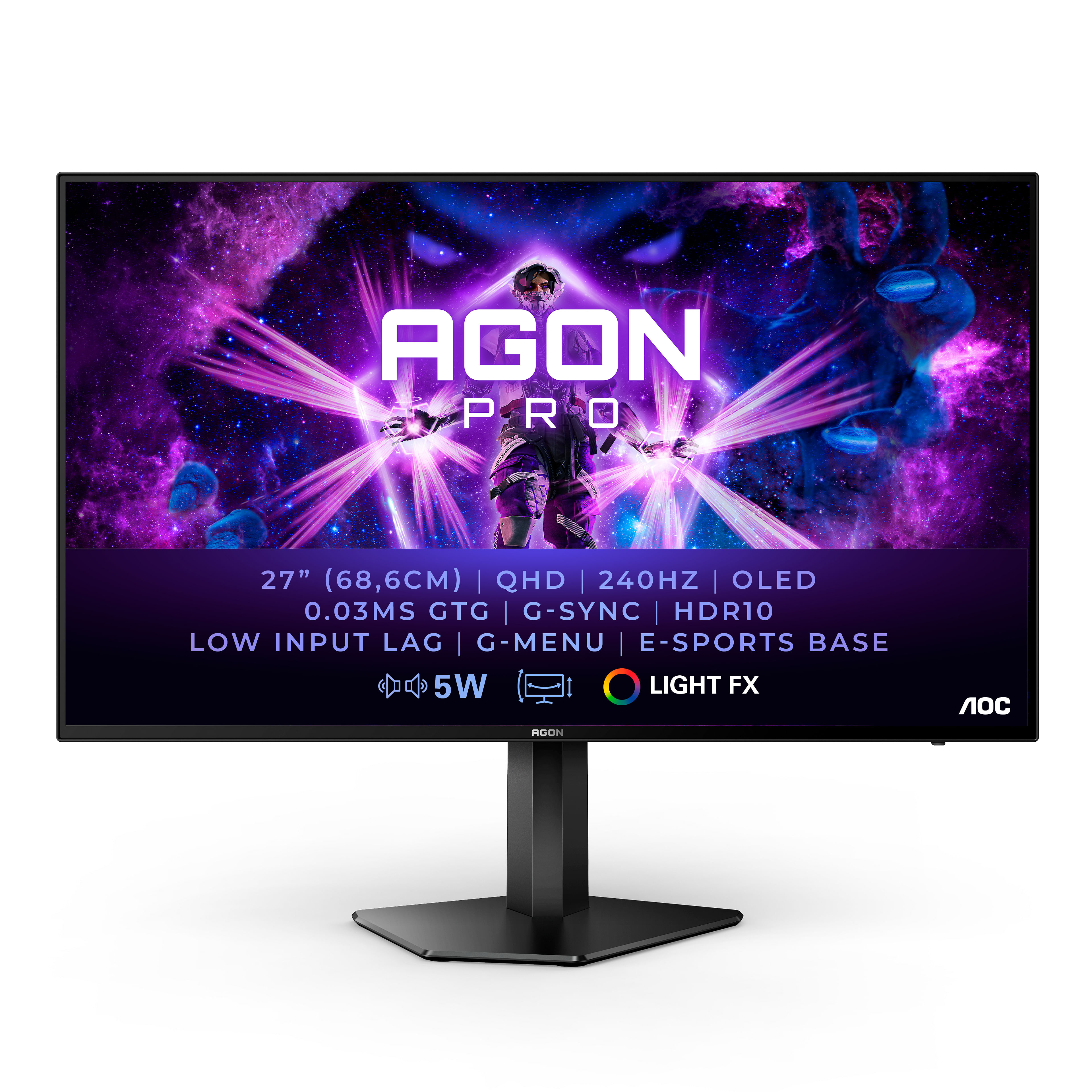 AOC AG276QZD 27" QHD OLED 0.03ms 240Hz G-Sync Monitor