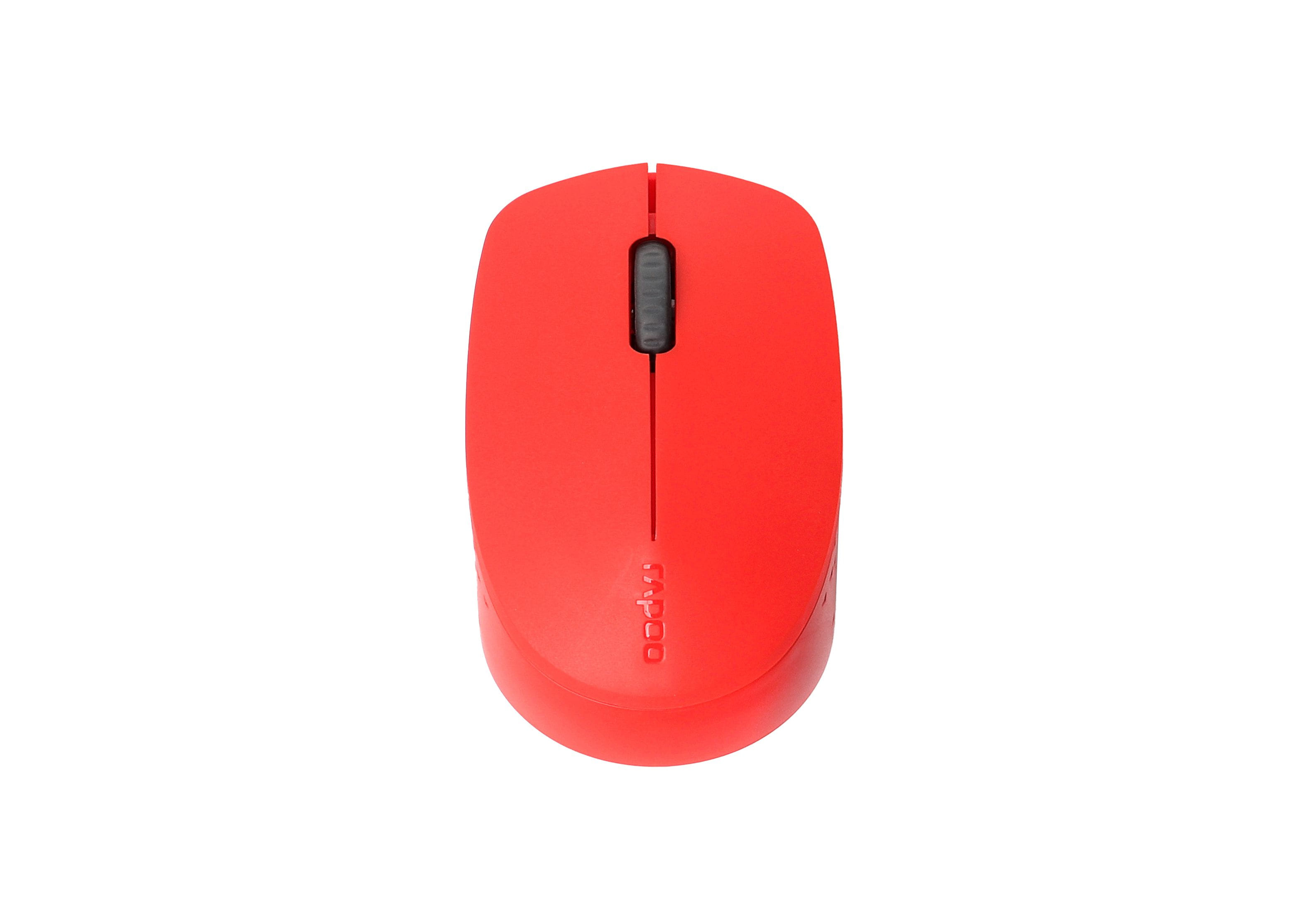 RAPOO M100 2.4GHz And Bluetooth Wireless Mouse Red