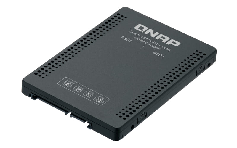 QNAP QDA-A2MAR storage drive enclosure M.2 SSD enclosure Black