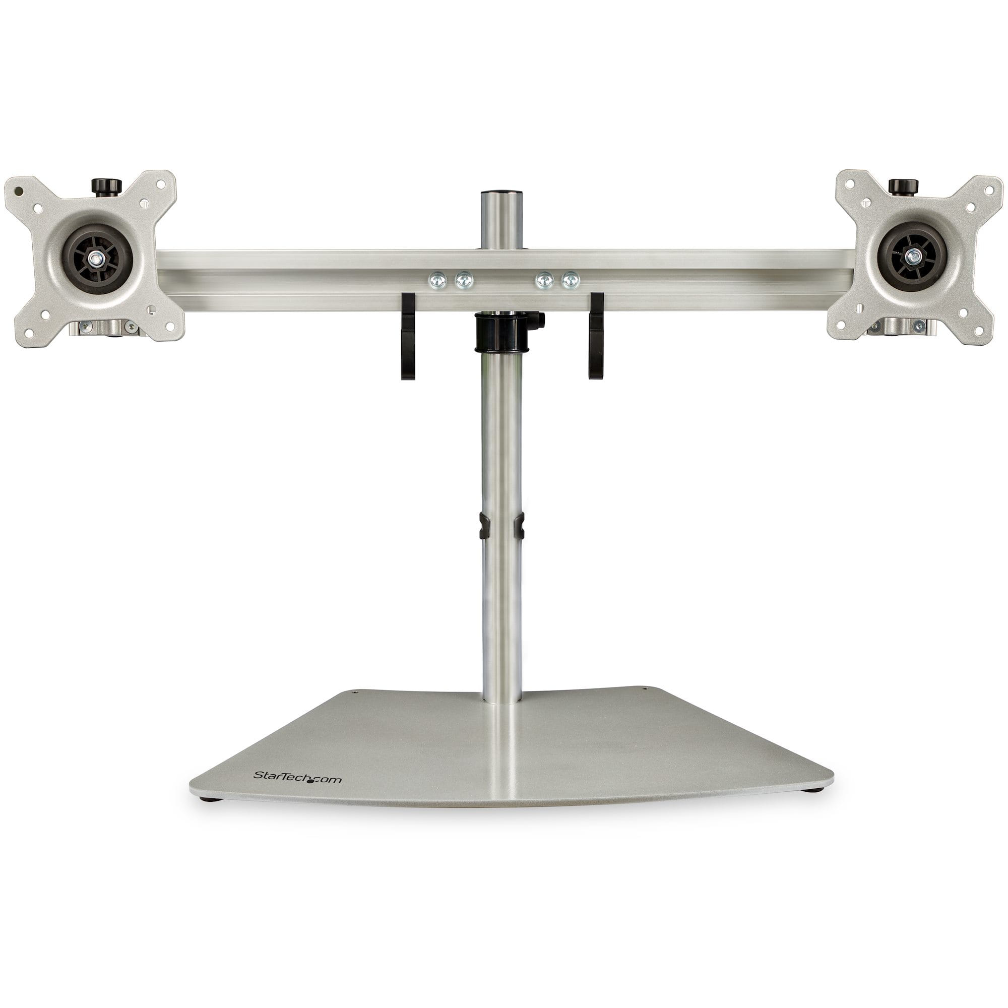 Startech Dual-Monitor Stand - Horizontal - Silver - Adjustable