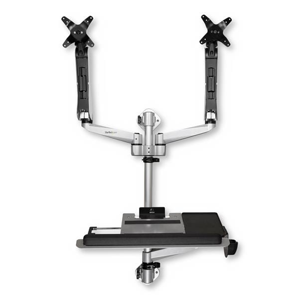 Startech Wall Mounted Computer Workstation - Articulating Dual Arm