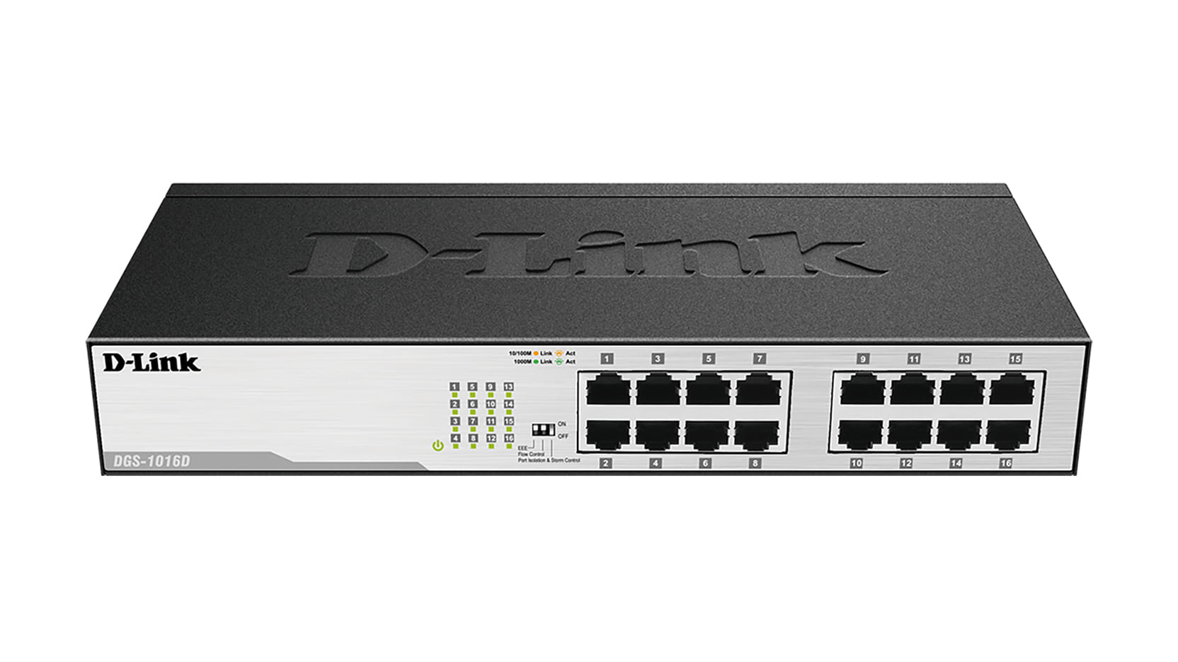 D-Link DGS-1016D 16-Port Gigabit Unmanaged Switch (Metal Housing)