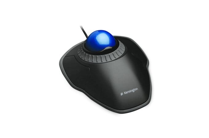 Kensington Orbit Wired Ambidextrous Trackball Optical Mouse With Scroll Ring