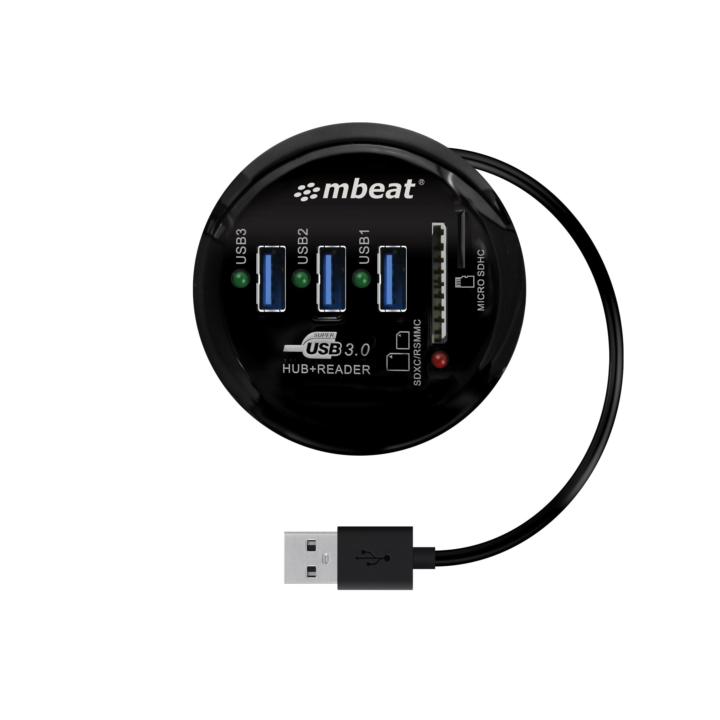 mbeat Portable USB 3.0 Hub/Card Reader