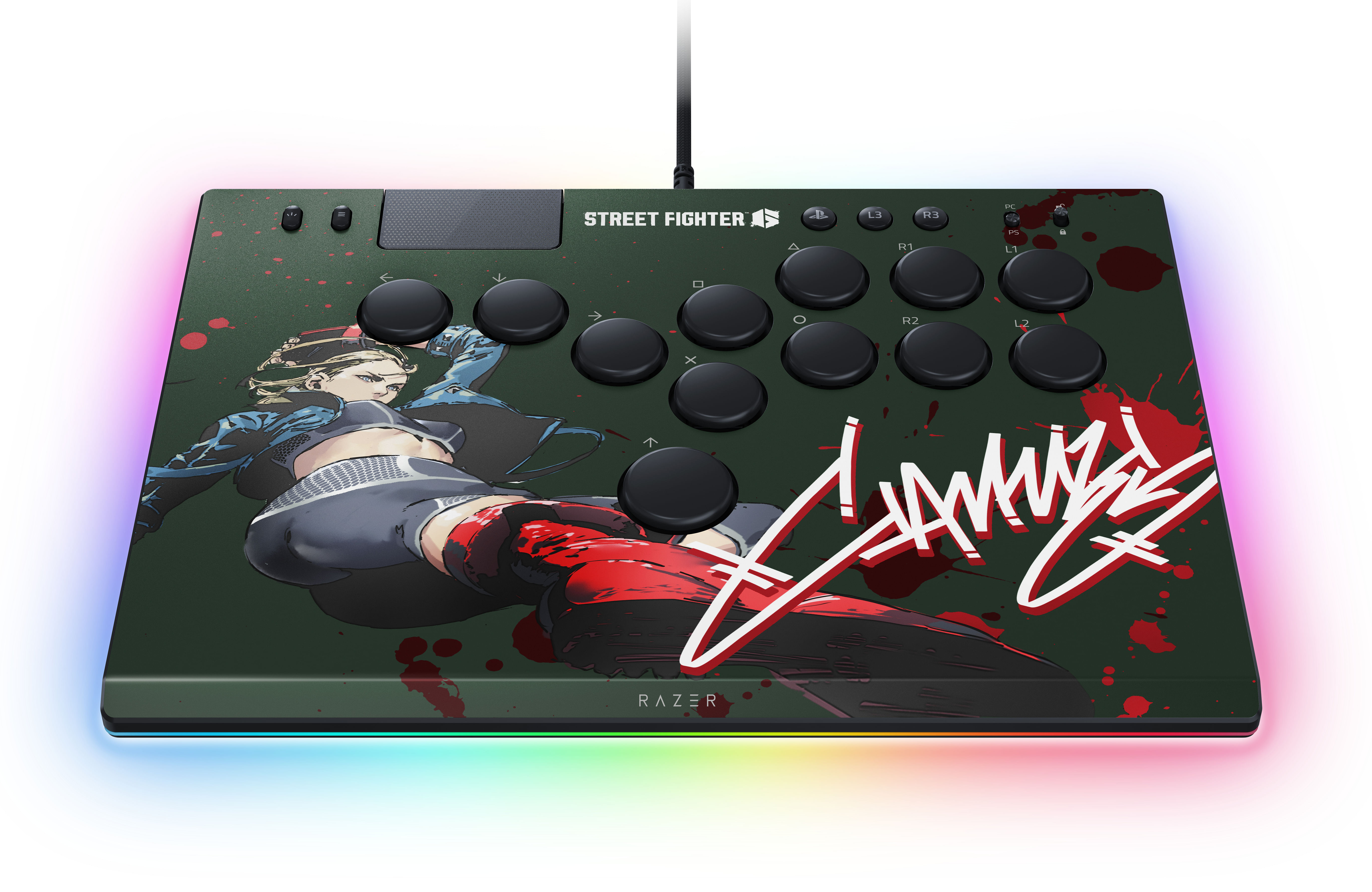 Razer Kitsune All-Button Controller PS5/PC SF6 Cammy Edition