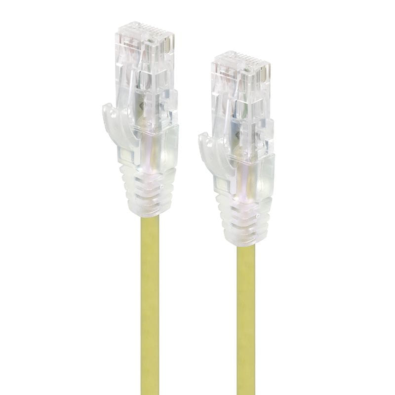 Alogic 1m Yellow Ultra Slim Cat6 Network Cable - Series Alph