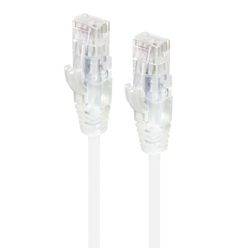 Alogic 3m White Ultra Slim Cat6 Network Cable - Series Alpha